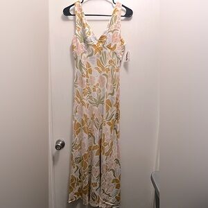 Paper Heart Linen Blend Floral Sleeveless maxi dress, Size small